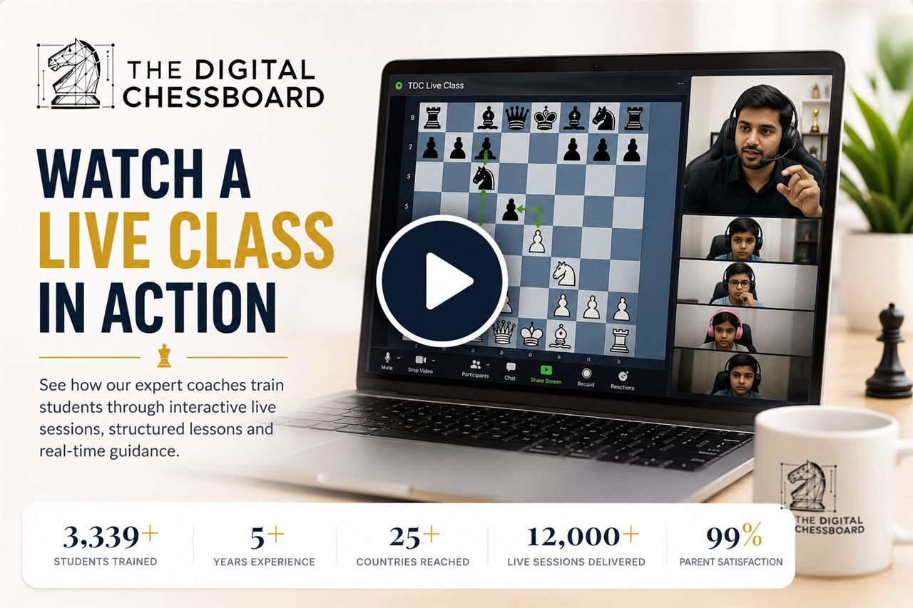 Preview of a live online chess class